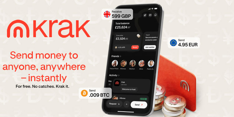 Kraken Launches Krak App for global money transfers