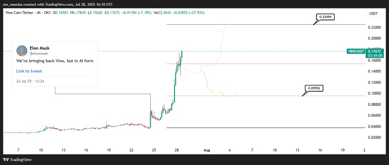 Vine coin price predictio 2025